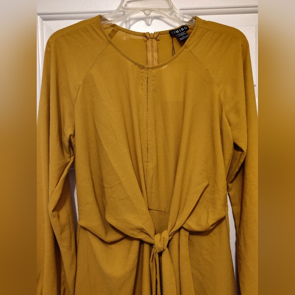 NWT Yellow Bailey Front Tie Dress by Timing - Picture 2 of 14